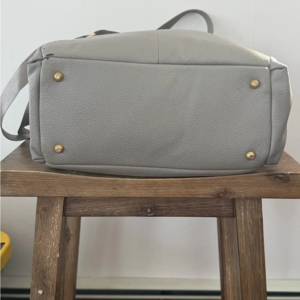 Freshly Picked light gray diaper bag